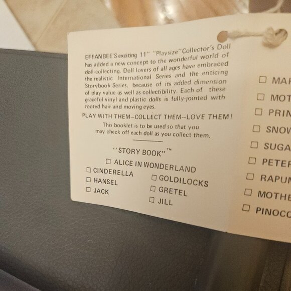 DOLL, TINKERBELL EFFANBEE  VINTAGE "STORY BOOK" COLLECTION - Picture 7 of 10